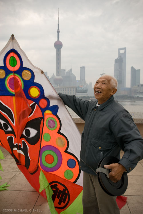 man with kite