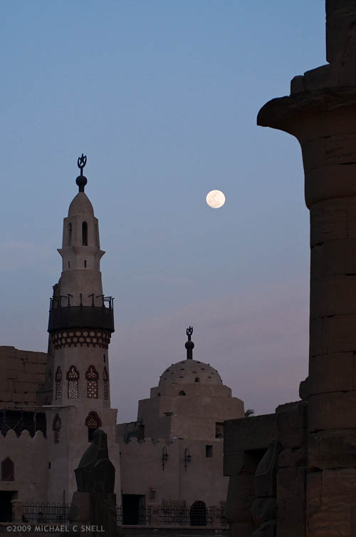 Moon over Luxor, Egypt